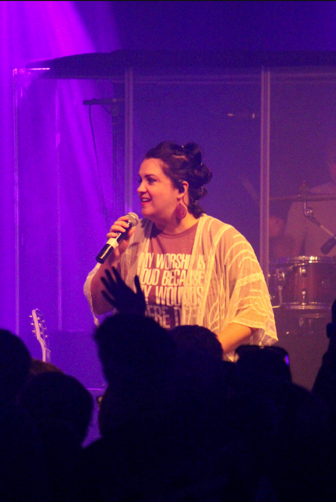 Andrea Zickafoose-Dammeyer performing with After Sunday